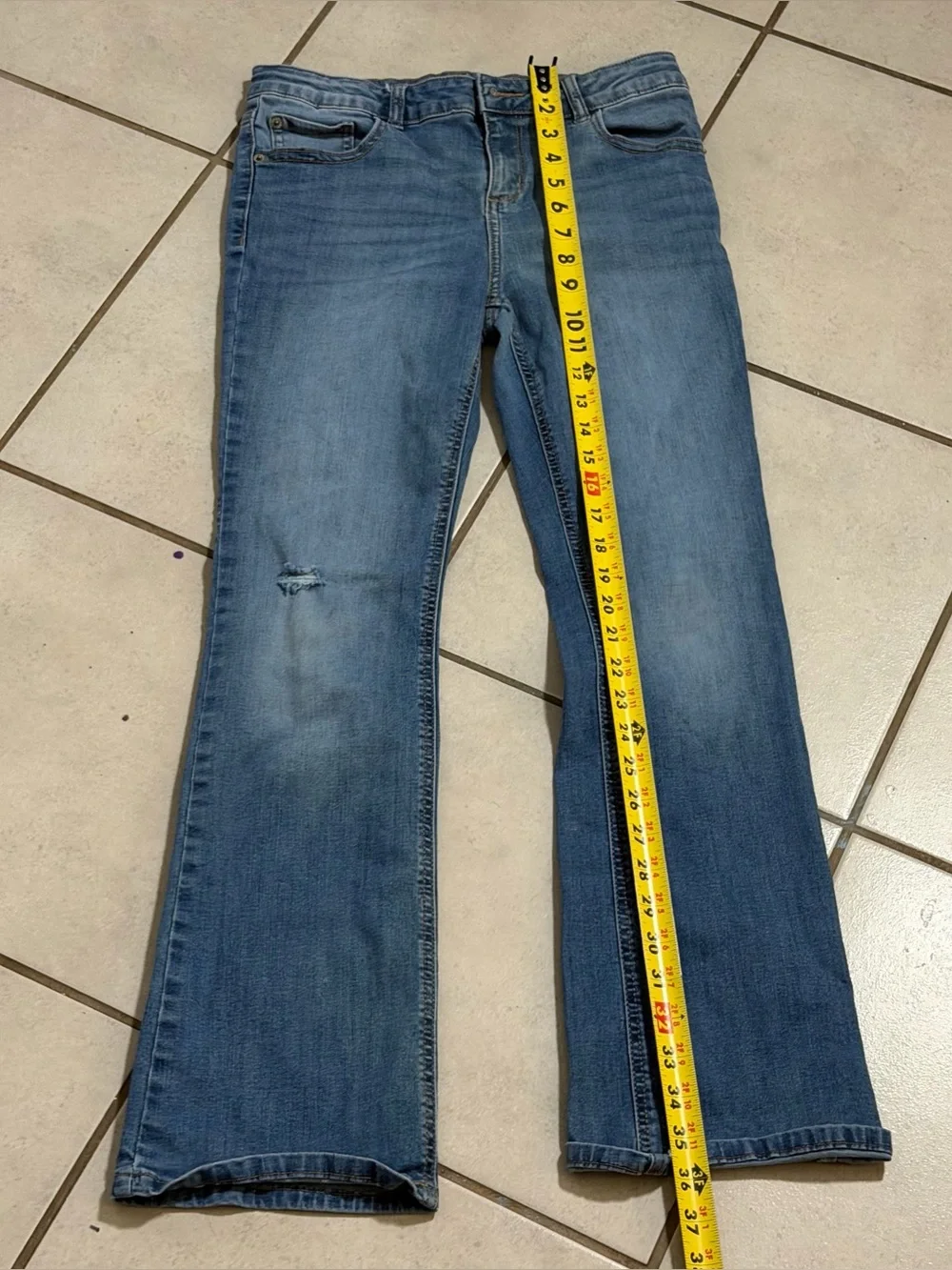 Thereabouts Kids Girl Denim Blue Distressed Mid-Rise Bootcut Jeans‎ size 14